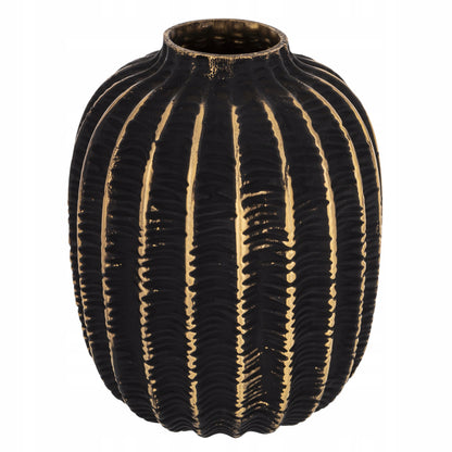 Wazon dekoracyjny czarno-złoty 19 cm