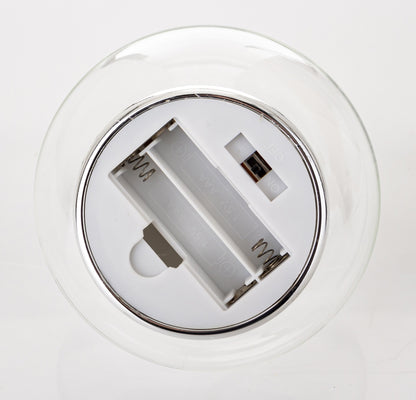 Świeca Led Z Timerem srebrny, transparentny 10,5x10x10cm