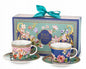 Zestaw Filiżanek ze Spodkiem 2 szt. 220 ml komplet porcelanowy kawowy