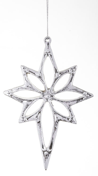 Zawieszka z tworzywa srebrna 14x9,5x1 cm