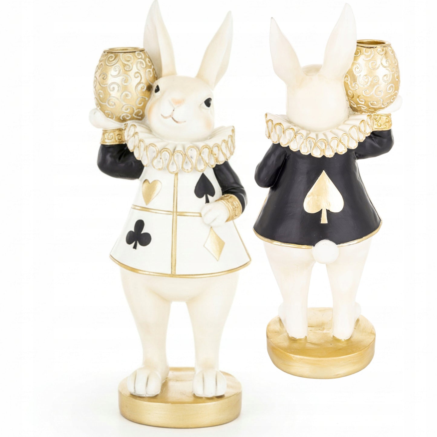 Figurka Królik Zając Wielkanocny 28 cm Elegancka Dekoracja Glamour Premium