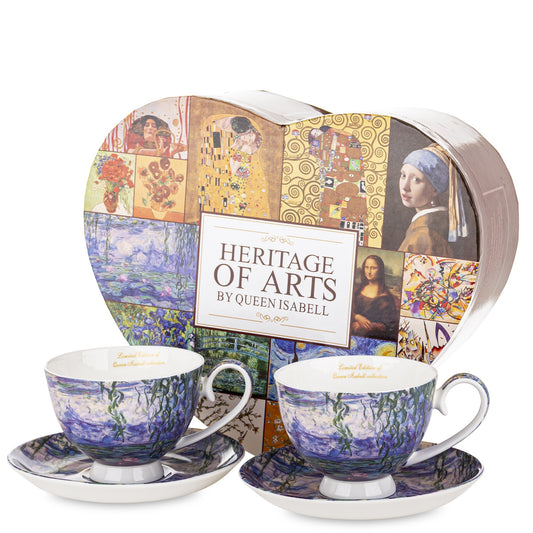 Produkt dekoracyjny Kpl. 2 Filiżanki 2 Spodki porcelana wielokolorowy