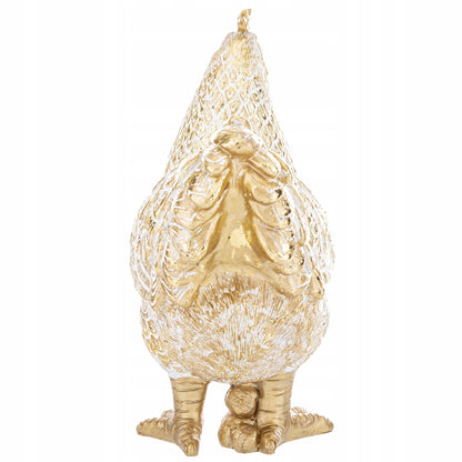 Figurka KURA 24cm biało-złota wielkanocna dekoracja