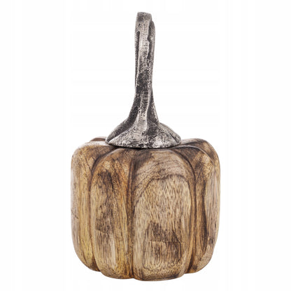 Figurka dekoracyjna dynia drewniana 14x8,5x8,5 cm drewno mango