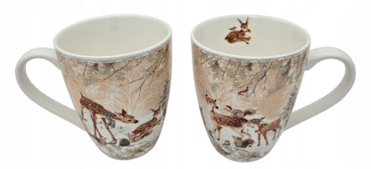 KUBKI KUBEK CERAMICZNE ZESTAW PREZENT ŚWIĘTA SARENKI Z PUDEŁKIEM 300 ML