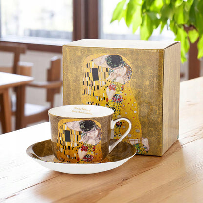Filiżanka ze spodkiem jumbo w pudełku Gustav Klimt porcelana 470 ml 1 szt.