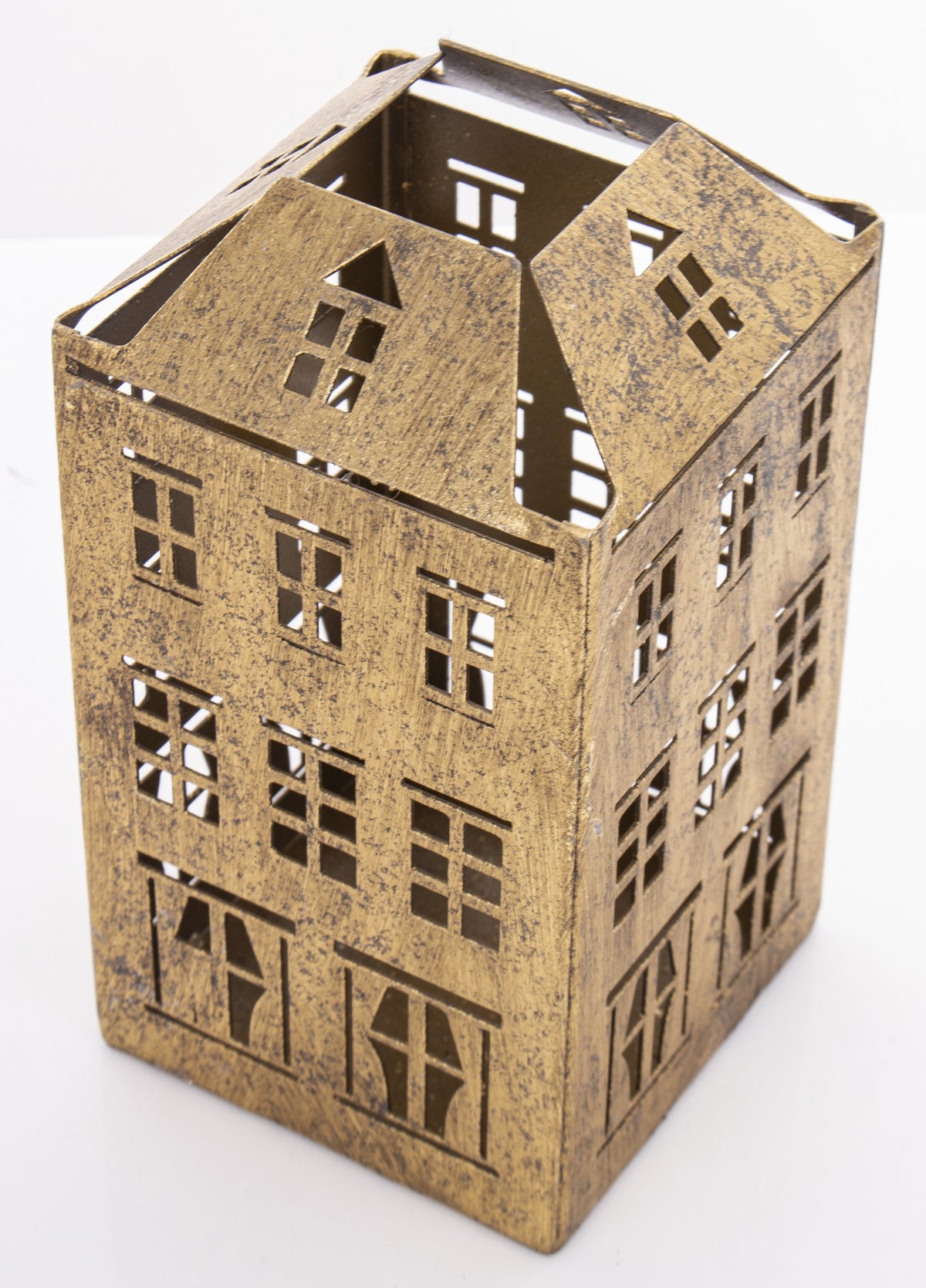 Figurka świąteczna Świecznik złoty metal 17,5x9x9cm