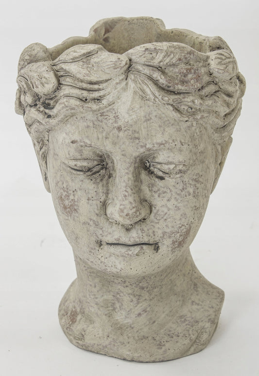 Doniczka osłonka głowa 20 x 15 cm beton