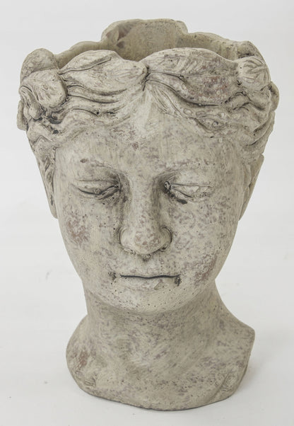 Doniczka osłonka głowa 20 x 15 cm beton