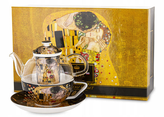 Filiżanka z dzbankiem do zaparzania Tea for one porcelanowa Gustaw Klimt