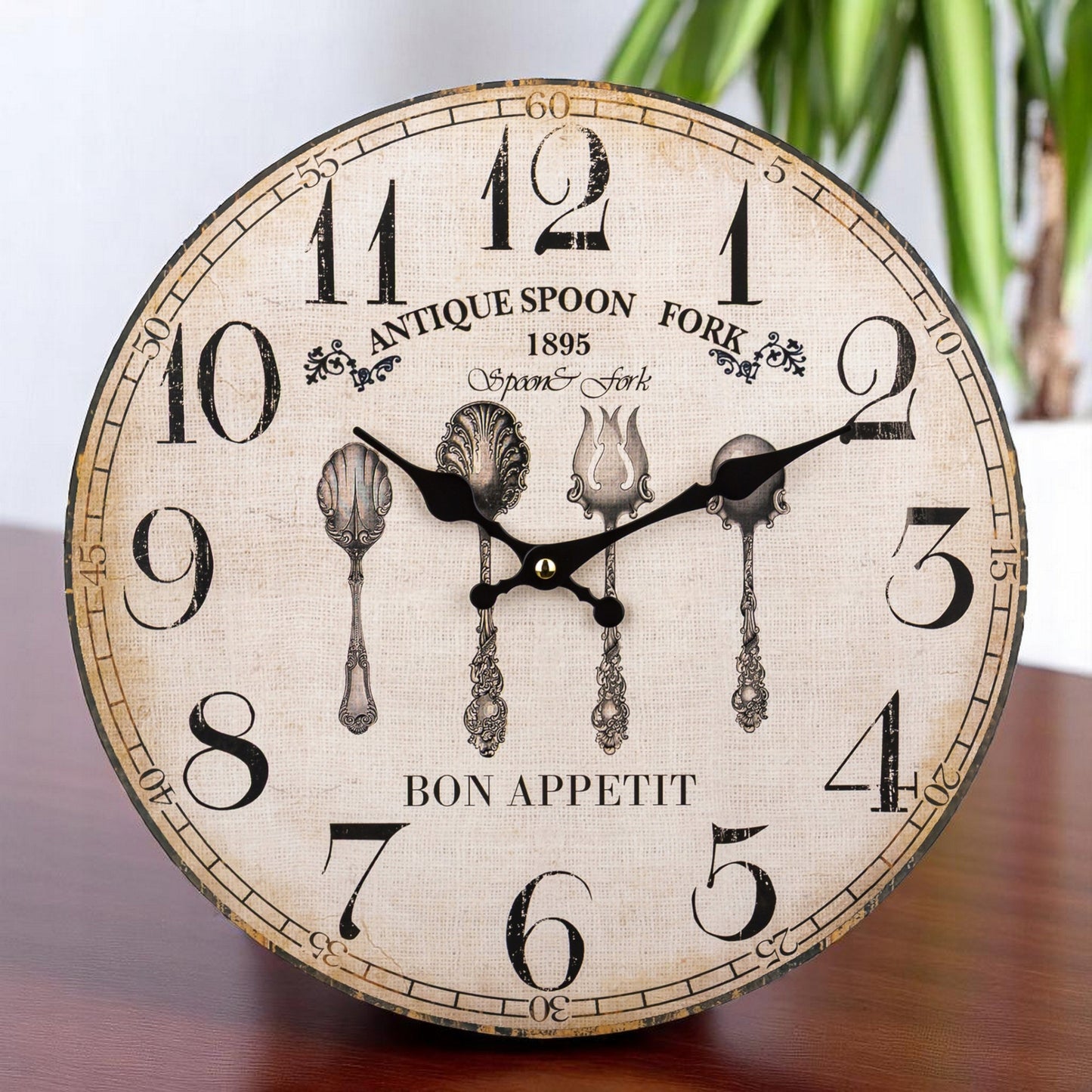 Zegar ścienny wielokolorowy 34cm retro prowansalski kuchenny