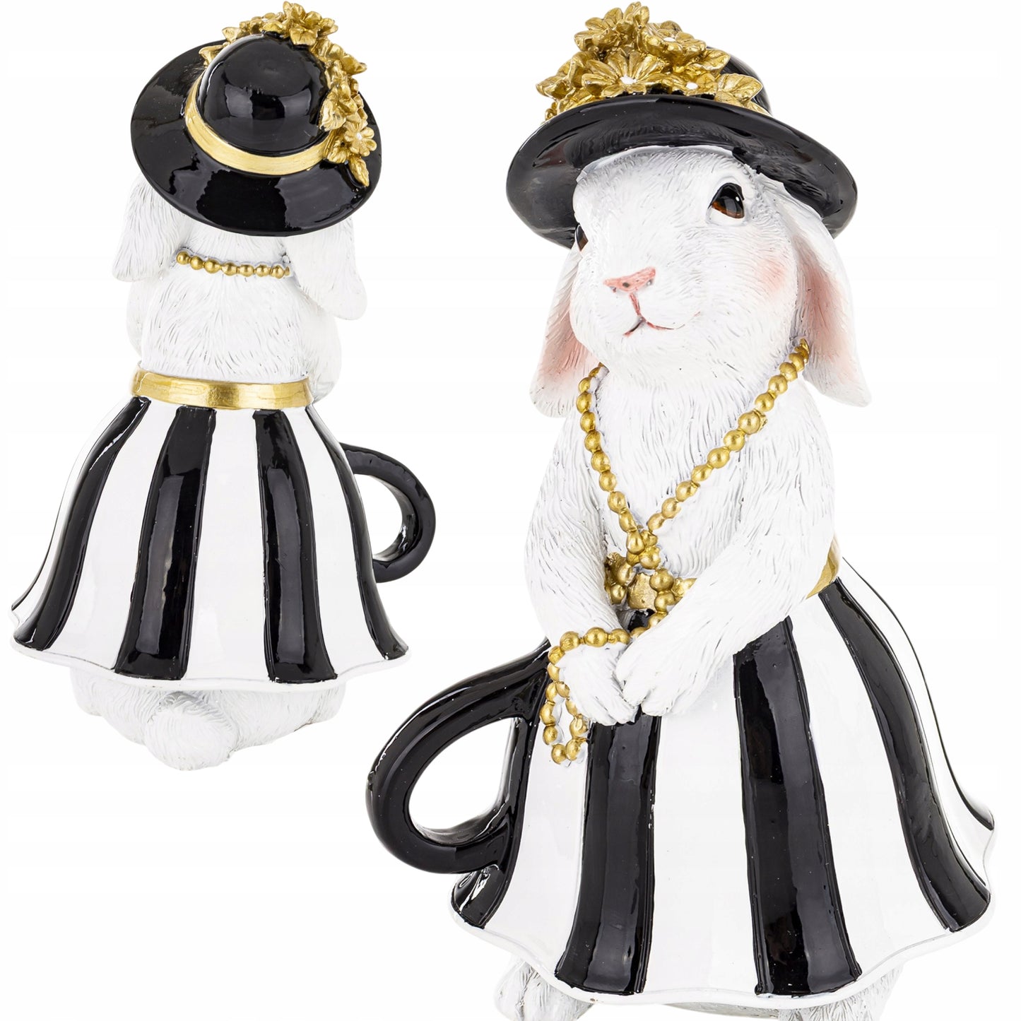 Figurka wielkanocna Elegancka Króliczka Glamour Pani królik dekoracja