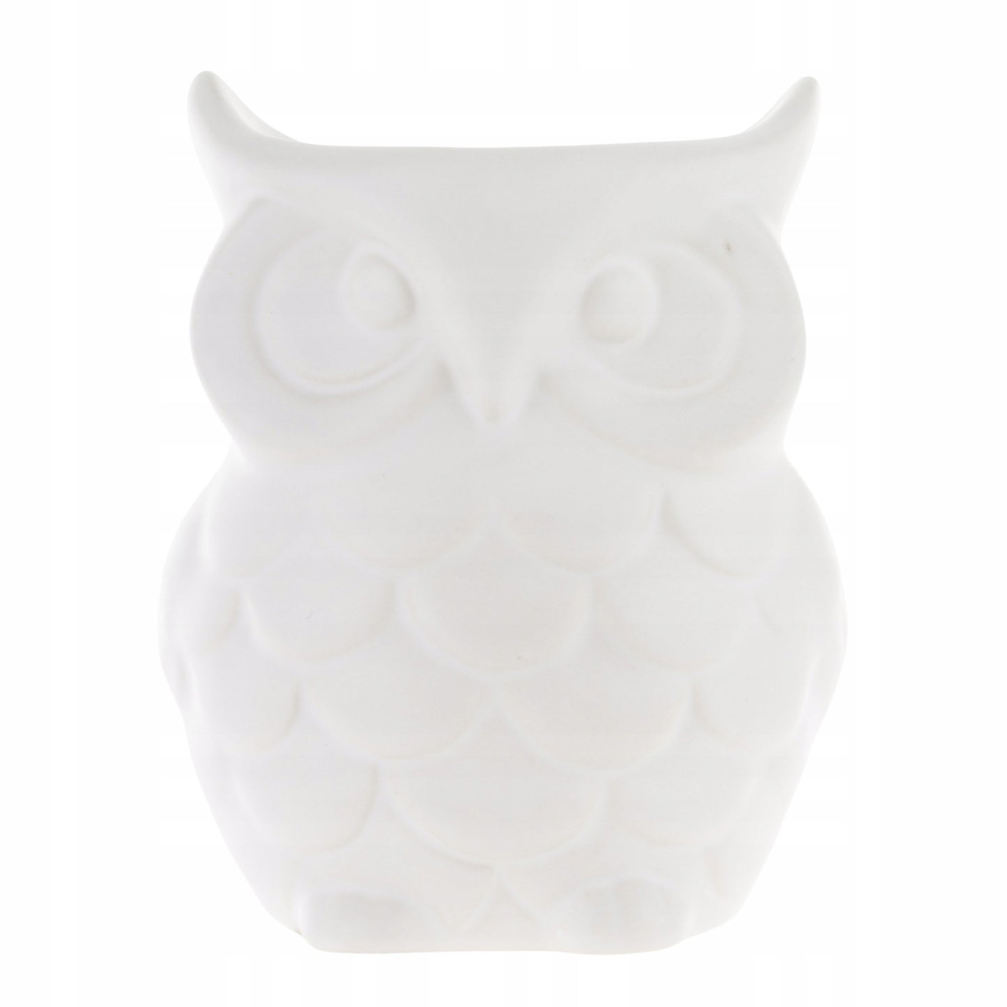 Kominek zapachowy ceramiczny biały sowa figurka podgrzewacz olejków 12 cm