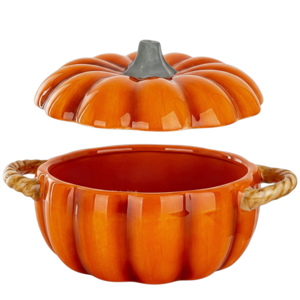 Pojemnik Dekoracyjny Dynia z pokrywką ozdoba Figurka jesienna halloween
