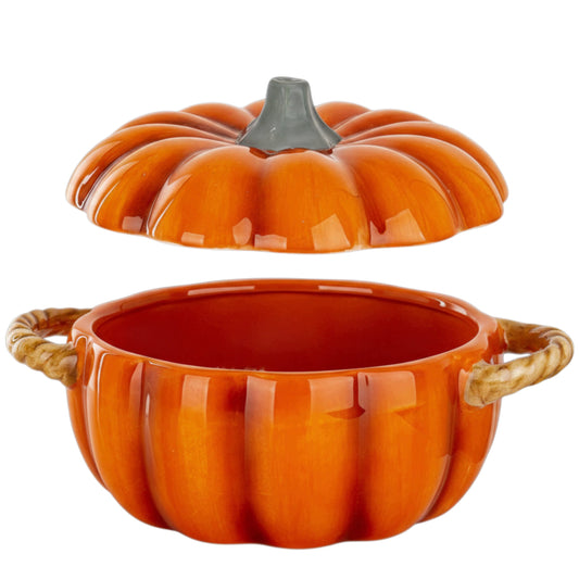 Pojemnik Dekoracyjny Dynia z pokrywką ozdoba Figurka jesienna halloween
