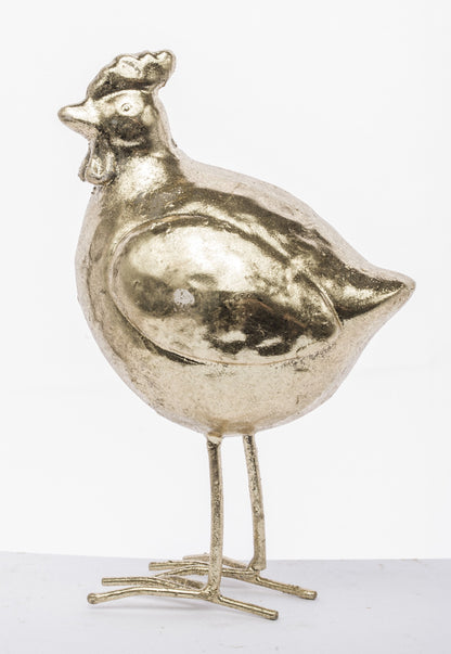 figurka kura wielkanocna kurka złota 13 cm