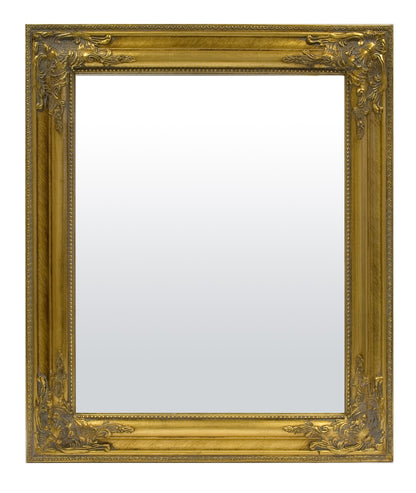 Lustro dekoracyjne złoty drewniana rama,szkło 55x65x3 RAMA 7 cm