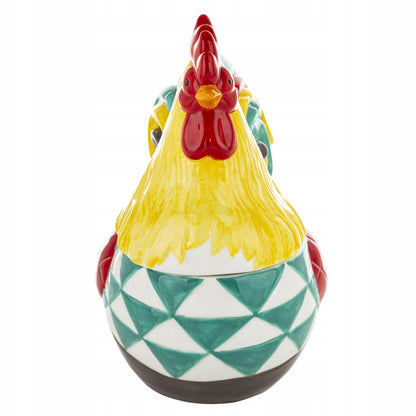zestaw kura i kogut pojemnik ceramiczny 2 szt figurka wielkanocna