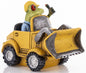 Figurka żaba żabka koparka bobcat koparkowy robotnik dekoracja ozdoba