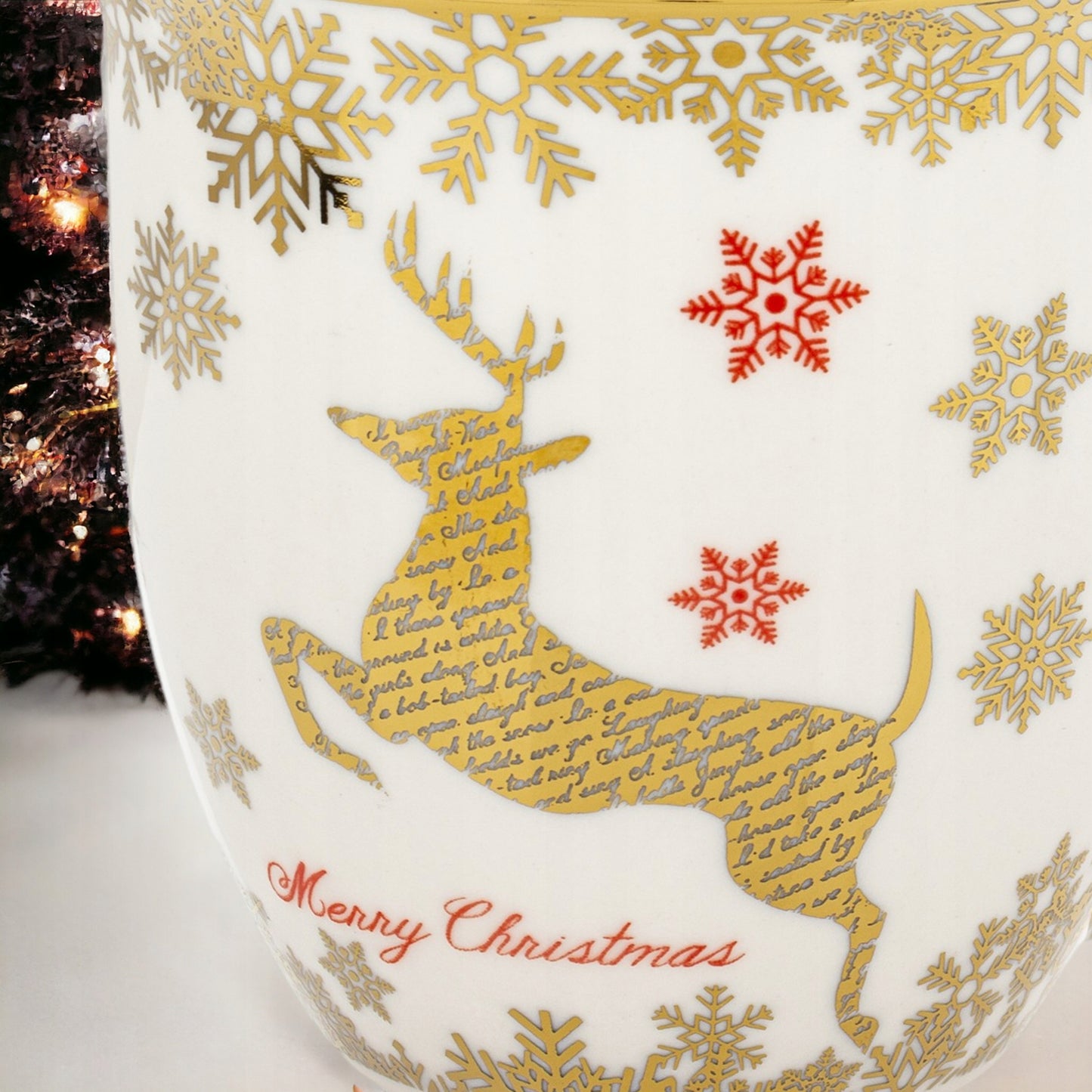 Kubek filiżanka świąteczna w pudełku porcelana prezent świąteczny