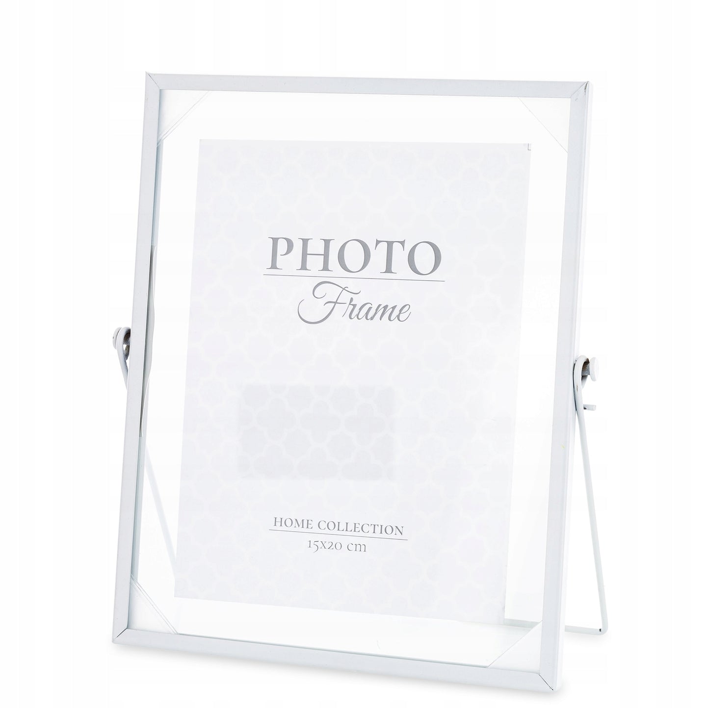 Ramka biała float na jedno zdjęcie 24 x 21,5 cm foto 15x20 metalowa