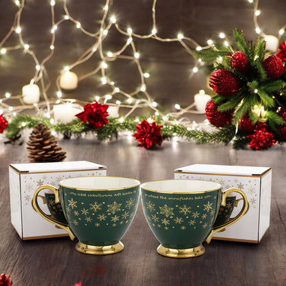 Kubek porcelana 380 ml w pudełku prezent świąteczny duży filiżanka