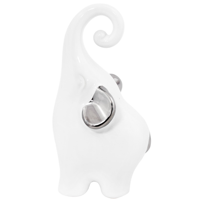 Słonik porcelanowy dekoracja ozdoba ceramika biały