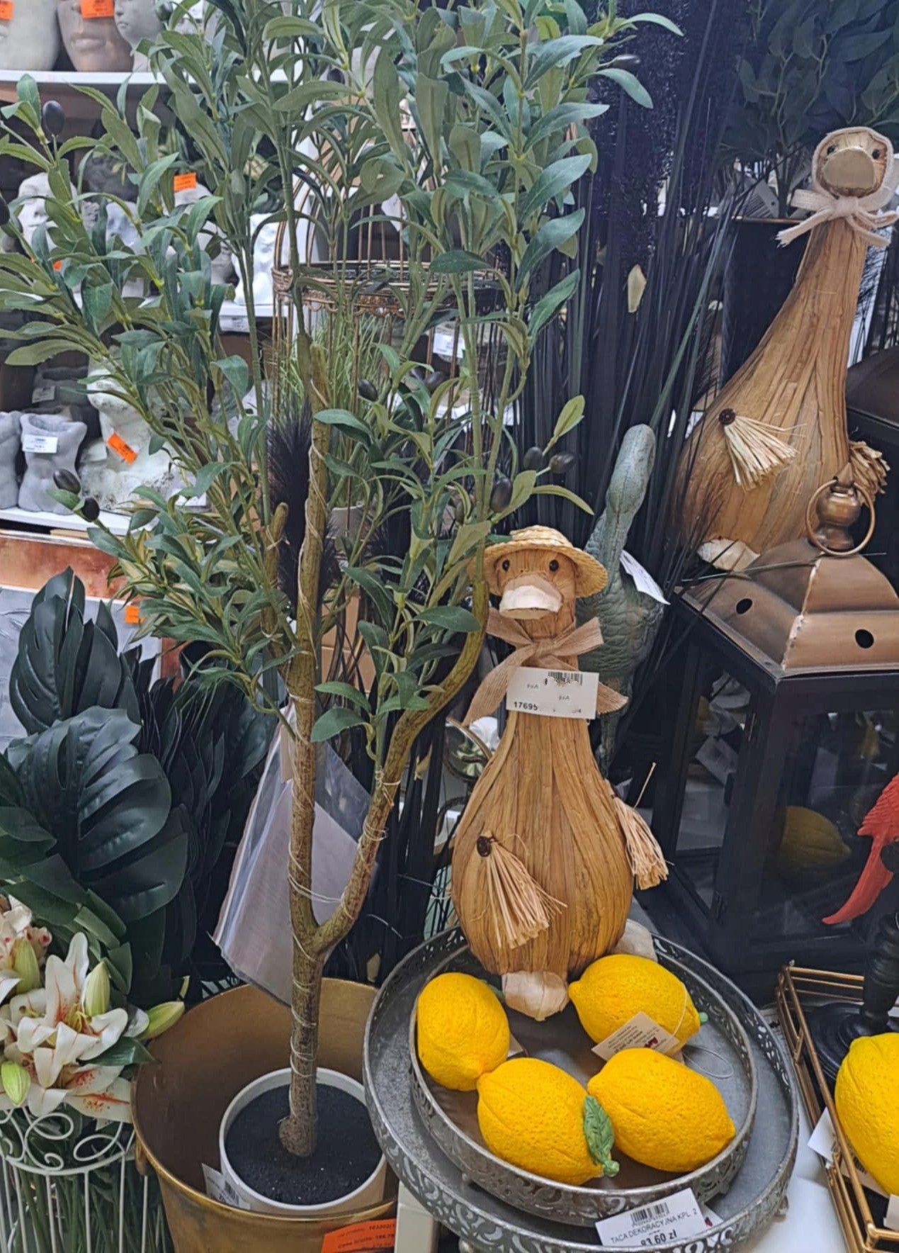 Figurka Kaczka 39cm ozdoba wielkanocna gęś