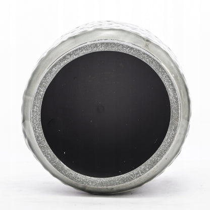 Osłonka ceramiczna 13,5x15,5 cm szara brązowa doniczka