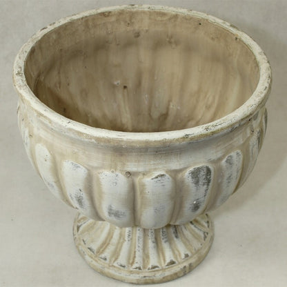 Osłonka 17 x 18 cm ceramika beżowa antyczna cement