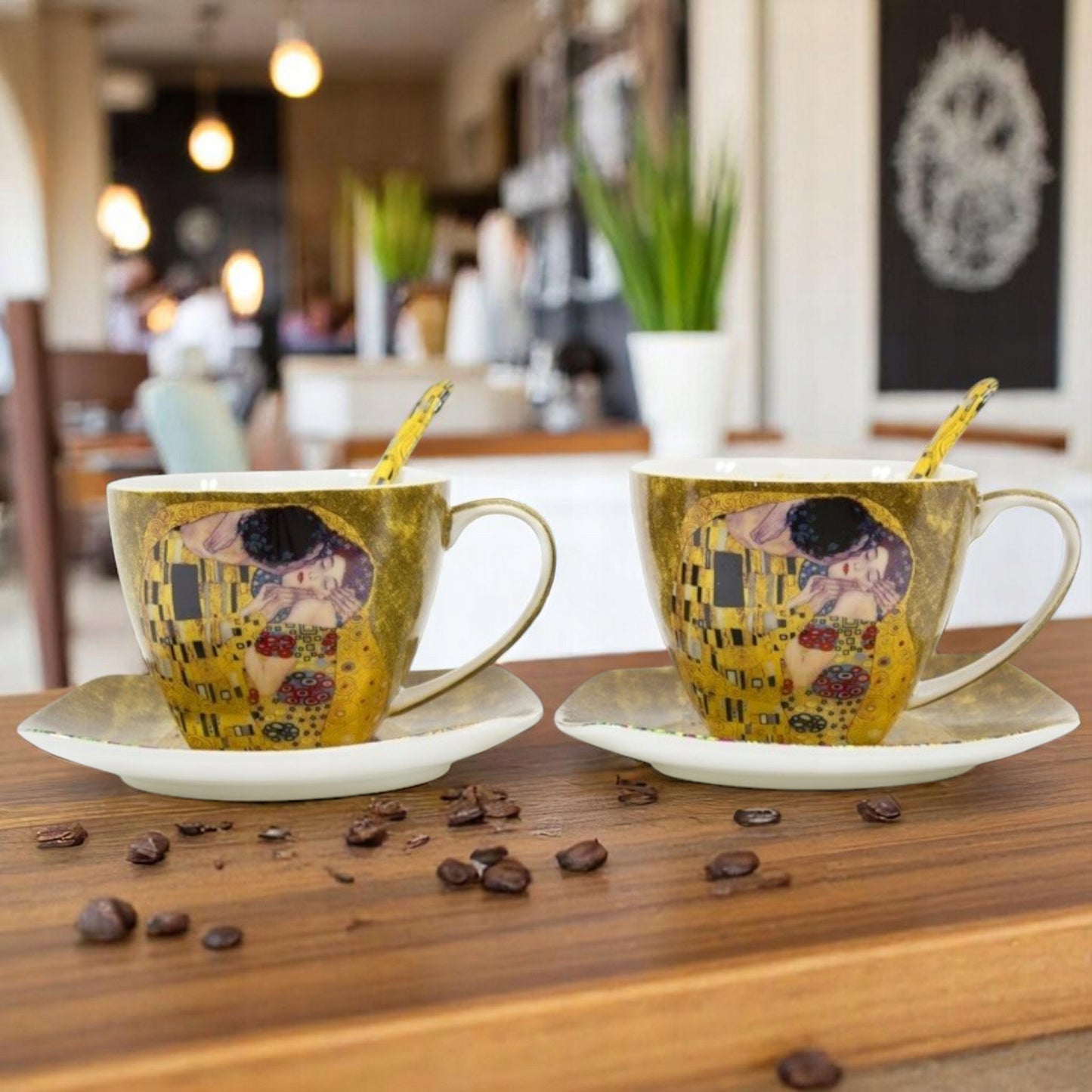 Filiżanka Gustav Klimt porcelana 250 ml 2 szt. serwis kawowy