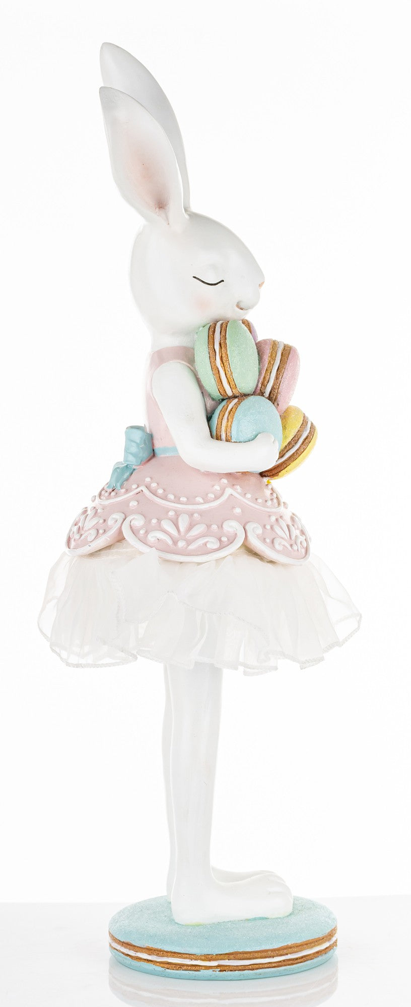 figurka zajączek wielkanocny biały dziewczynka króliczek 55cm XL