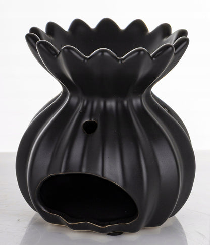 Kominek zapachowy ceramiczny czarny matowy 11 cm