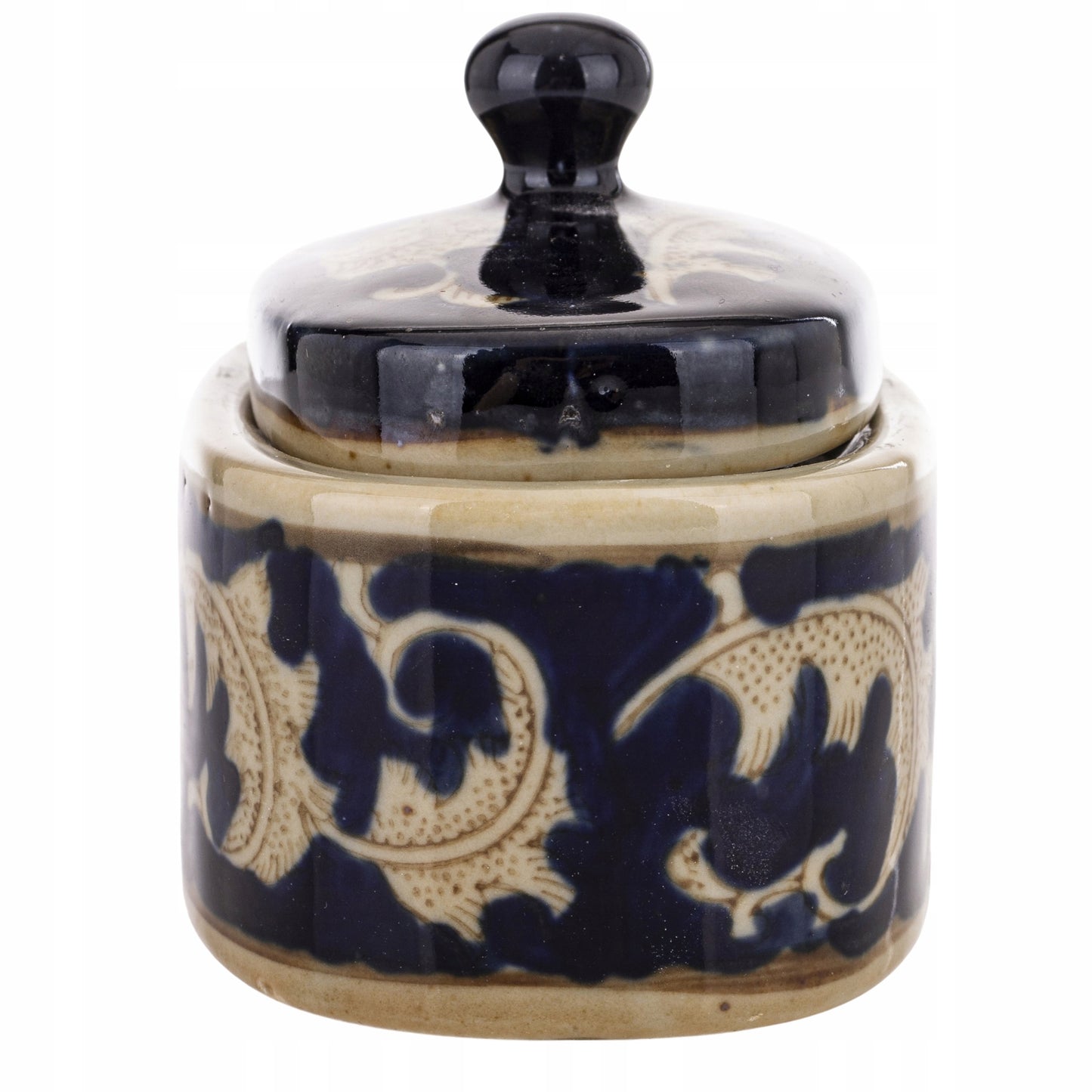 Pojemnik ceramiczny z pokrywką pudełko szkatułka dekoracja