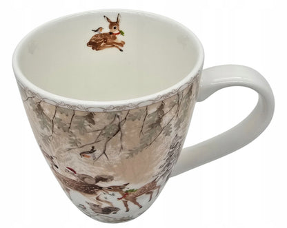 KUBKI KUBEK CERAMICZNE ZESTAW PREZENT ŚWIĘTA SARENKI Z PUDEŁKIEM 300 ML