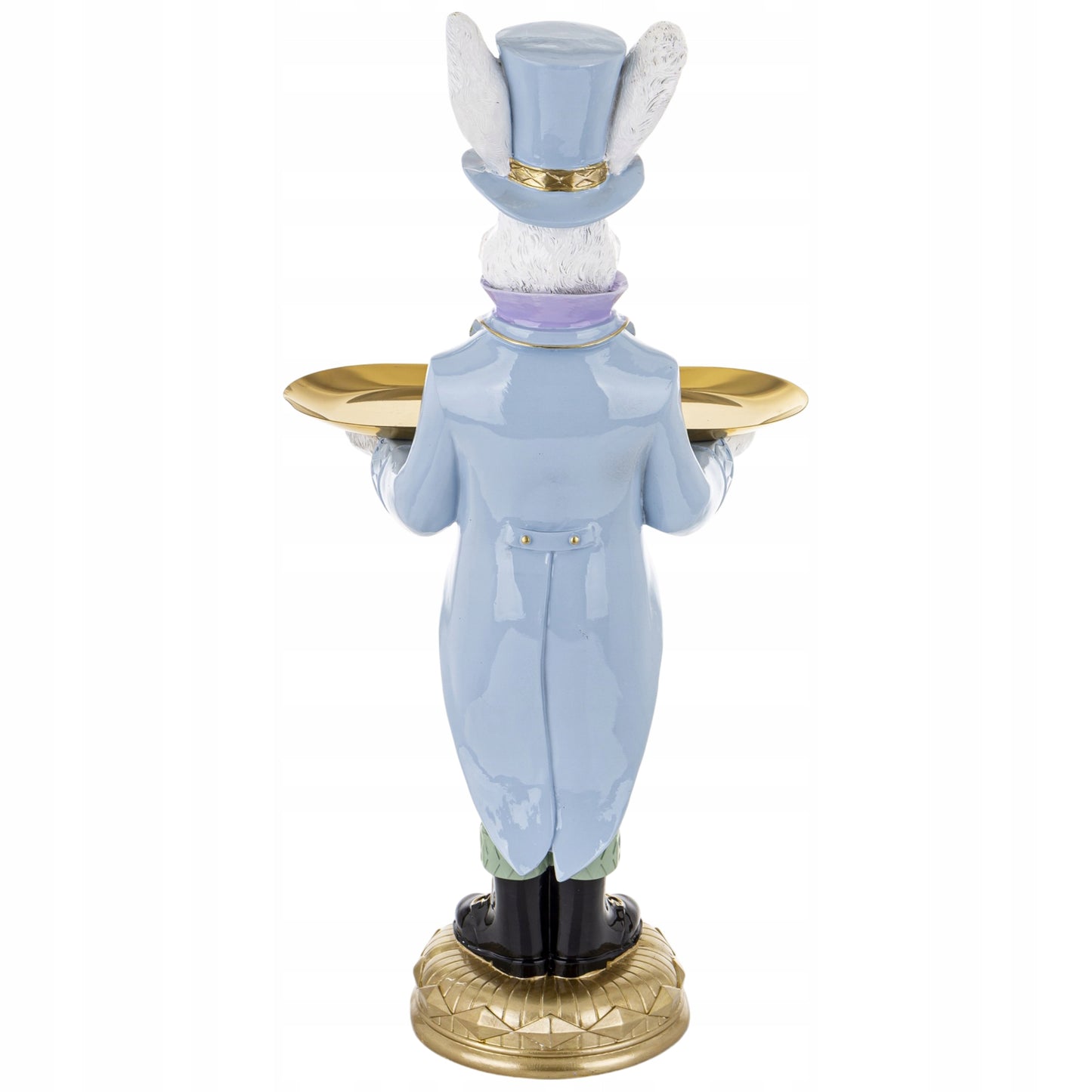 Figurka królik z tacą dekoracja zajączek Wielkanoc wiosna XXL 59,5 cm