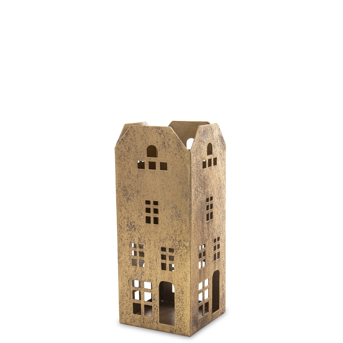 Figurka świąteczna Świecznik złoty metal 22x9x9cm
