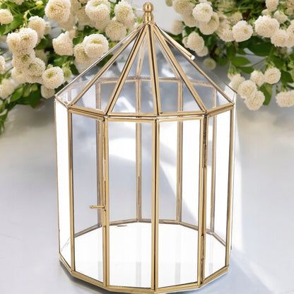 lampion szklarenka kopuła klatka geometryczna mini ogród na sukulenty