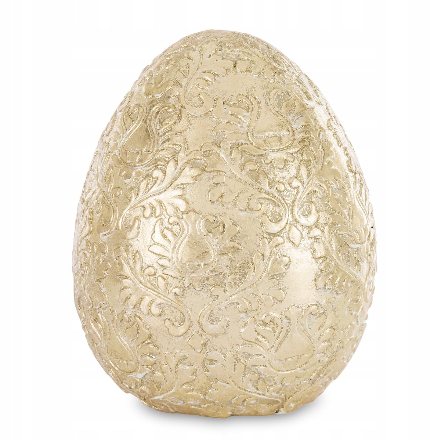Figurka wielkanocna pisanka złota zdobione jajko 15 cm