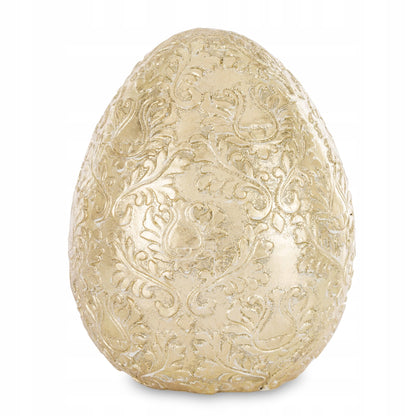 Figurka wielkanocna pisanka złota zdobione jajko 15 cm
