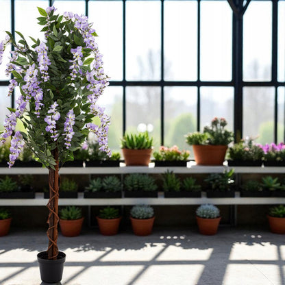 Drzewko Dekoracyjne Wisteria 157 cm sztuczny krzew w doniczce palma