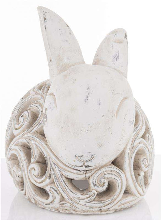 Figurka wielkanocna Królik zając 21 cm lampion