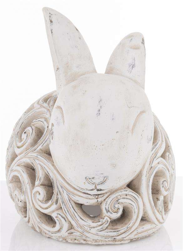 Figurka wielkanocna Królik zając 21 cm lampion