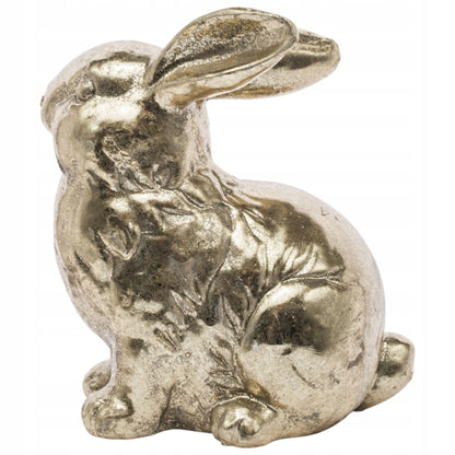 Królik figurka wielkanocna złota dekoracja zajączek ozdoba glamour 13 cm
