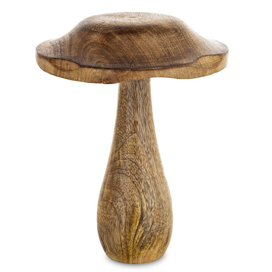 Figurka Grzyb brązowy drewno mango 20x15x15