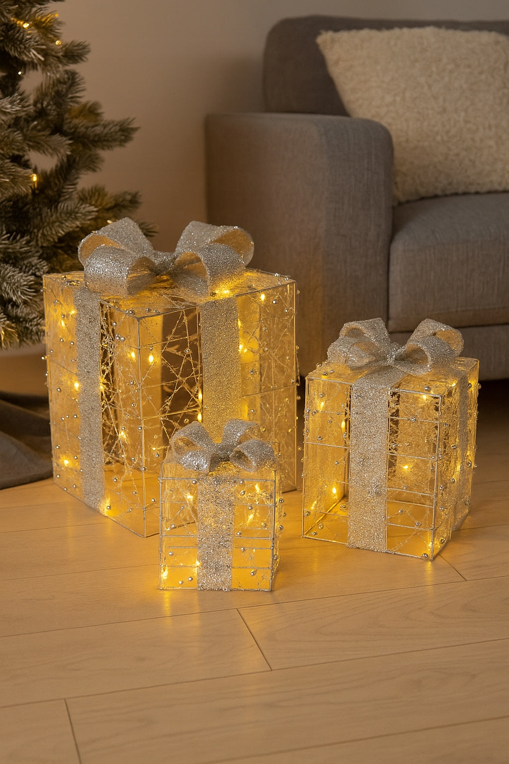 Ozdoba Prezenty 3 szt. LED Figurka świetlna świąteczna duża iluminacja