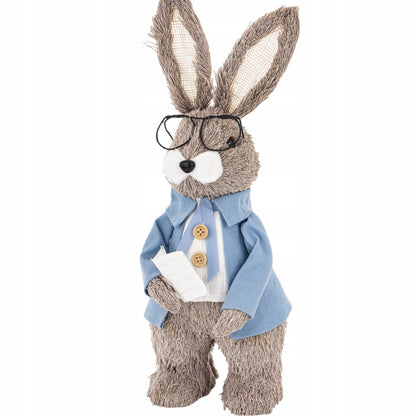 Figurka Królik Wielkanocny 35 cm Dekoracja Świąteczna Zając z Okularami