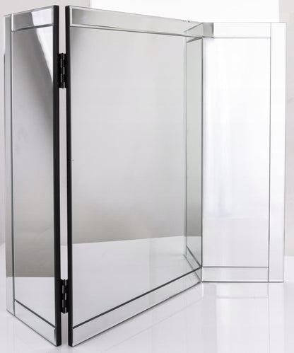Lustro na toaletkę stojące Glamour prostokątne rozkładane 67 x 60 cm