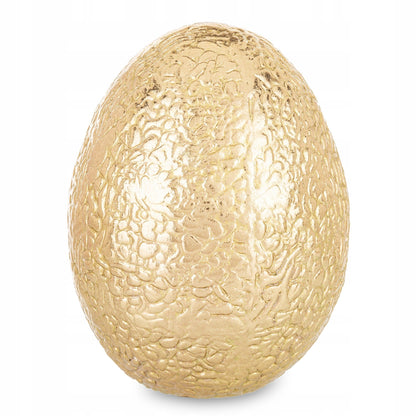 Figurka wielkanocna ceramika jajko 13 cm jajo pisanka złote