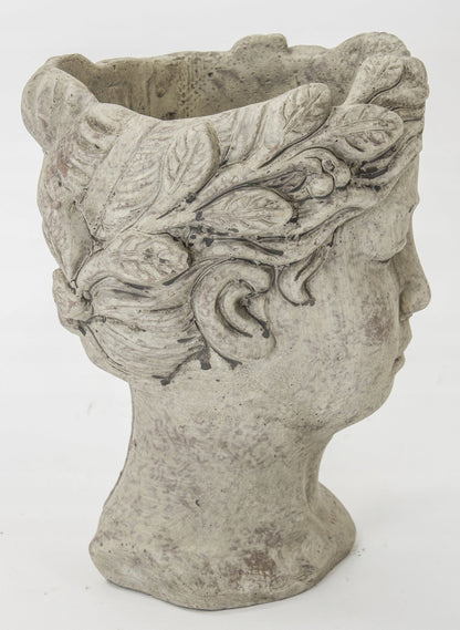 Doniczka osłonka głowa 20 x 15 cm beton